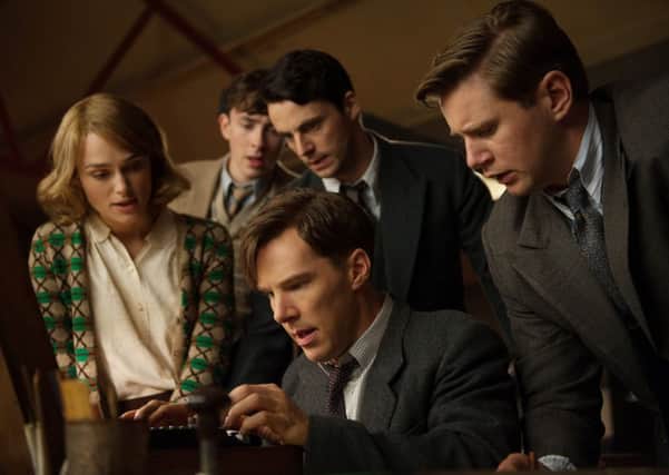Both Keira Knightley and Benedict Cumberbatch have been nominated for their roles in "The Imitation Game." Picture: AP