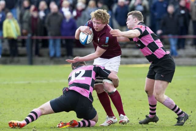 Gala No 8 Euan Dods, centre, says the side never lost belief during a losing run. Picture: Craig Watson/SNS/SRU