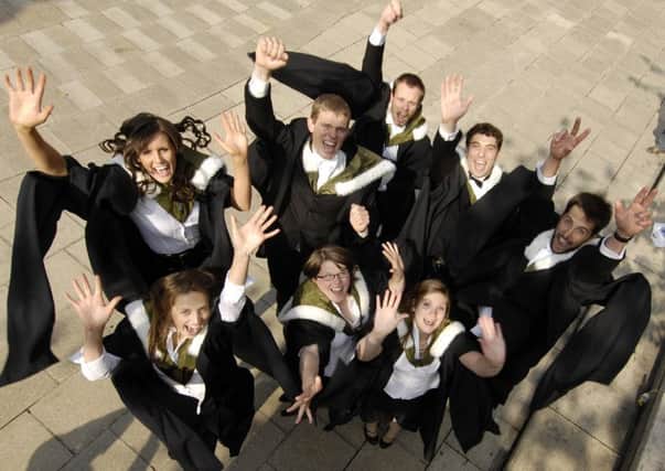 New figures show Scotland ahead of the other home nations for those leaving UK universities with a first-class degree or 2:1 in 2014. Picture: TSPL