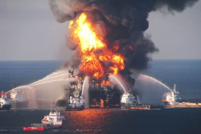 11 workers died when the Deepwater Horizon rig exploded in the Gulf of Mexico in 2010. Picture: Getty Images