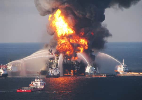 11 workers died when the Deepwater Horizon rig exploded in the Gulf of Mexico in 2010. Picture: Getty Images