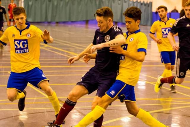 Ahead of their first UEFA tournament last week, Scotland, including James Grady, had some practice against Middlesbrough. Picture: SNS