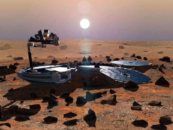 An artist's impression of Beagle 2 on the surface of Mars. Picture: PA