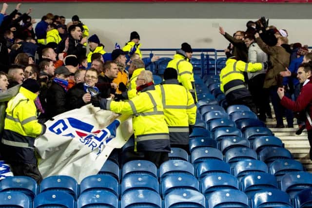 Tensions rise between opposing fans. Picture: SNS