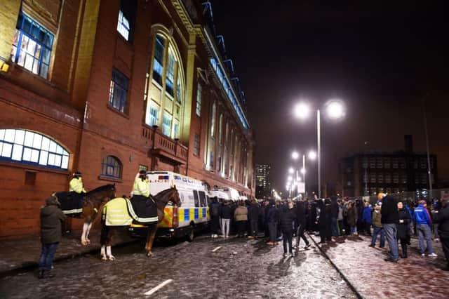 Rangers fans protest against Mike Ashley and the Ibrox board ahead of the match against Hearts on Friday. Picture: Rob Casey/SNS