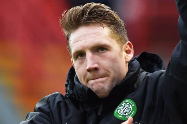 Celtic's Kris Commons salutes the fans at full-time yesterday. Picture: SNS