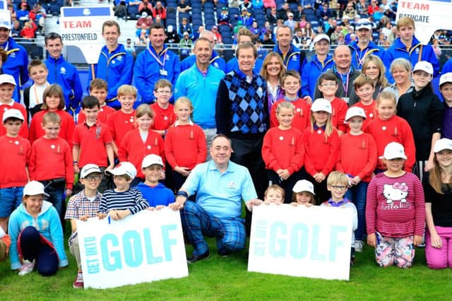 Get Into Golf was launched during last years  Ryder Cup at Gleneagles, where Alex Salmond, met participants. Picture: Getty