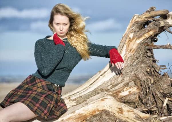 A model wears Di Gilpin knitwear. Picture: David Stanton