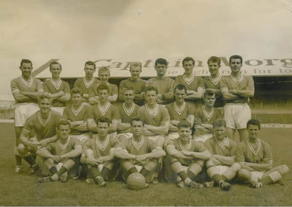 Danny Malloy (middle row, third from right) was a Dundee, Clyde FC and Cardiff City footballer who silenced Brian Clough in the 1950s