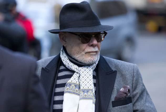 Gary Glitter arrives at Southwark Crown Court to face historic child abuse charges. Picture: Getty