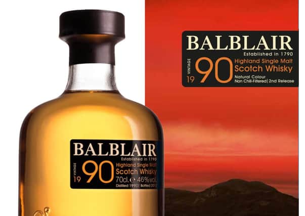 Balblair Vintage 1990 second release. Picture: Balblair