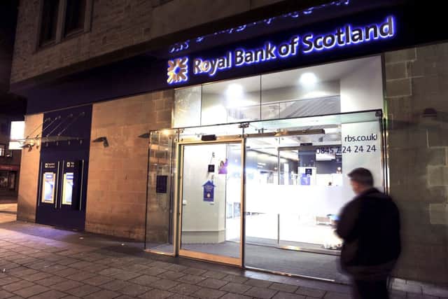 Banking shares were on the front foot with Royal Bank of Scotland rising 11.5p. Picture: Michael Gillen
