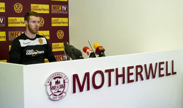 Stephen Pearson addresses the media at Fir Park, nearly 11 years after he left for Celtic. Picture: Craig Foy/SNS