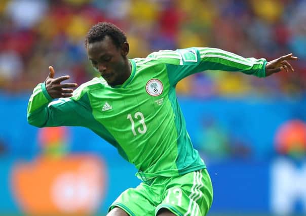 Juwon Oshaniwa in action for Nigeria at the 2014 World Cup. Picture: Getty
