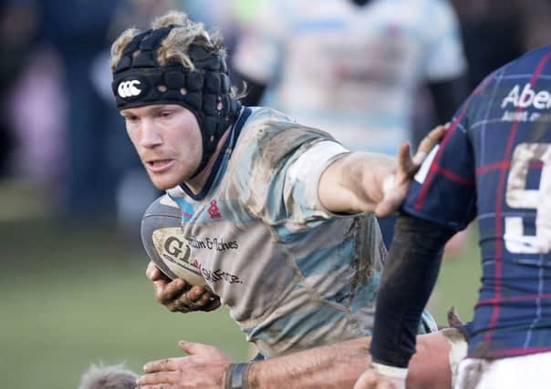 Dynamic openside Ross Rennie, who has now been forced to retire, turned out for Edinburgh Accies against London Scottish at Raeburn Place in last years British & Irish Cup. Picture: Craig Watson/SNS/SRU