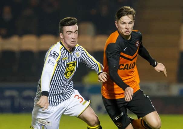 St Mirren's Stephen Mallan (left) battles it out with Conor Townsend. Picture: SNS