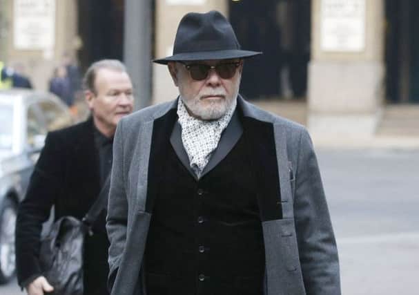 Former glam rock star Gary Glitter arrives at Southwark Crown Court yesterday. Picture: PA