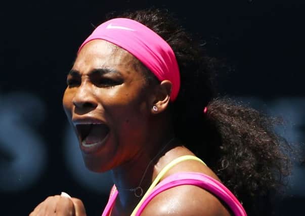 Serena Williams was asked to give us a twirl by Australian commentator Ian Cohen.    Picture: Getty Images