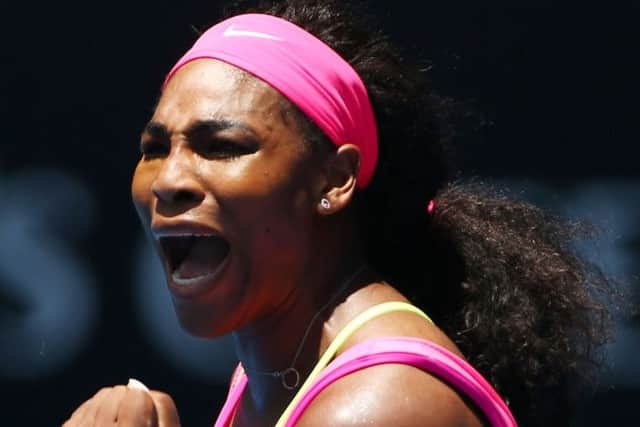 Serena Williams was asked to give us a twirl by Australian commentator Ian Cohen.    Picture: Getty Images