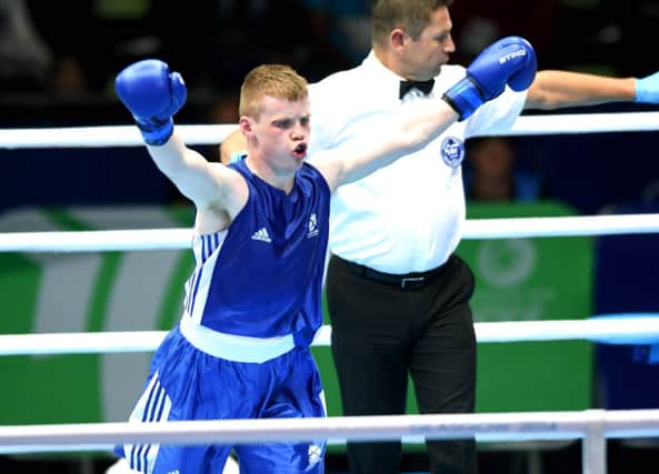 Charlie Flynn celebrates during the Glasgow 2014 Commonwealth Games. Picture: Lisa Ferguson