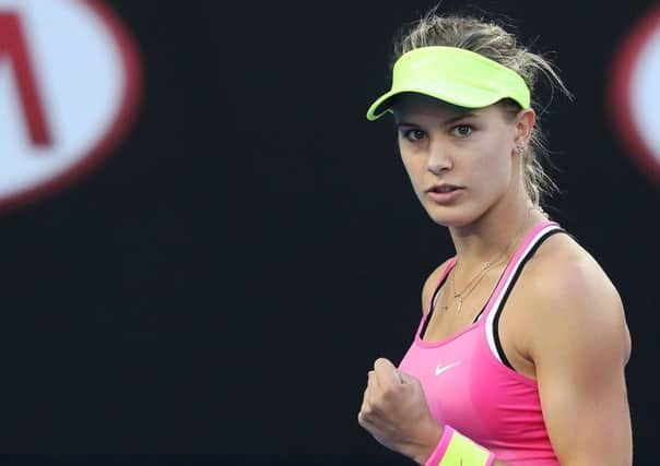 Eugenie Bouchard said she was not offended by being asked to give a twirl in an on-court interview. Picture: Getty