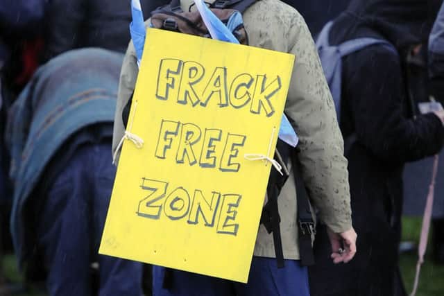 An anti-fracking protester. Picture: TSPL
