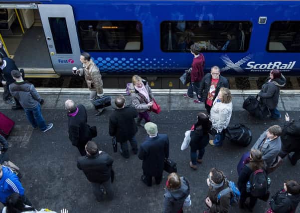 Passengers at Haymarket Station, Edinburgh. Picture: Ian Georgeson