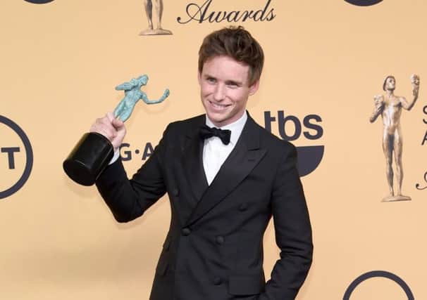 Actor Eddie Redmayne, winner of Outstanding Performance by a Male Actor in a Leading Role for The Theory of Everything. Picture: Getty