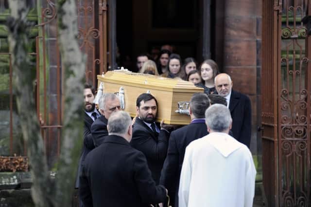 The funeral of 
Maryam Najafian who taught at Lanark Primary. Picture: TSPL