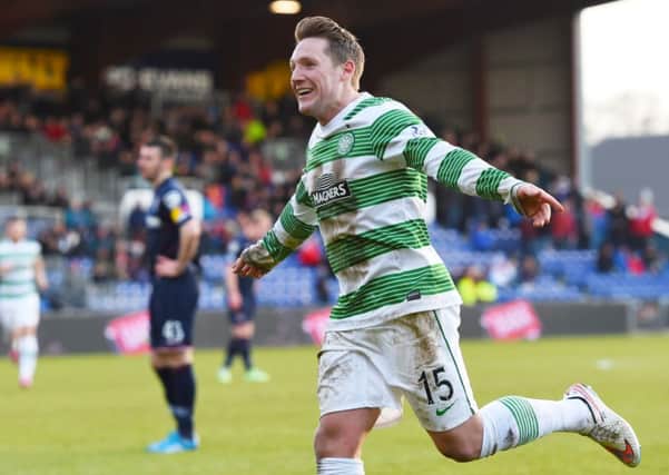 Kris Commons celebrates scoring the winner against Ross County. Picture: SNS