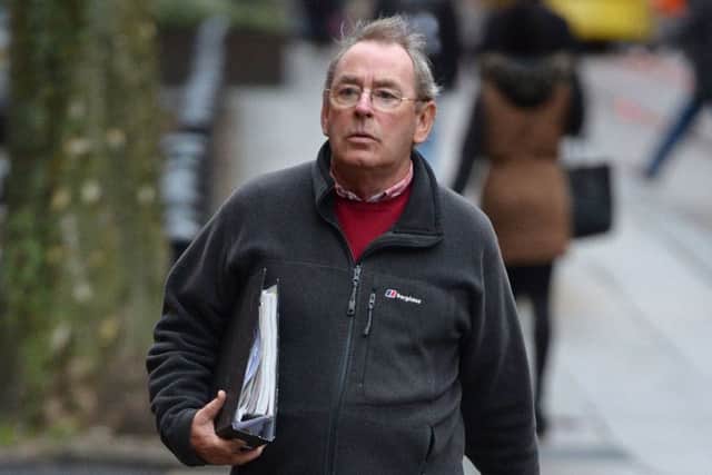 Former Television weather presenter Fred Talbot arrives at Manchester's Minshull Street Court where he is standing trial charged with historical sexual offences. PRESS ASSOCIATION Photo. Picture date: Tuesday January 27, 2015. See PA story COURTS Talbot. Photo credit should read: Peter Byrne/PA Wire