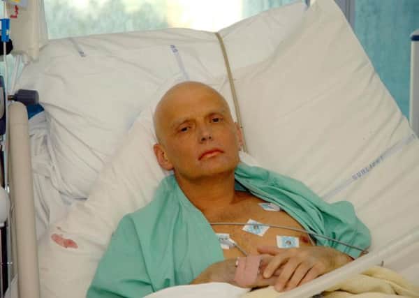 Alexander Litvinenko in his bed at University College Hospital in November 2006. Picture: PA