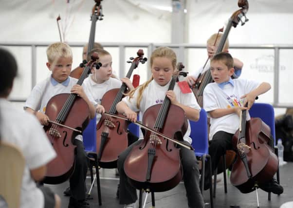 The Big Noise in Raploch childrens orchestra from Stirlings Raploch estate has been praised by school inspectors.  Picture: Ian Rutherford