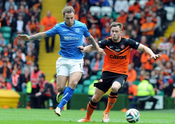 Keith Watson, in action in last season's Scottish Cup final, could be close to agreeing a deal with Hibs. Picture: Lisa Ferguson