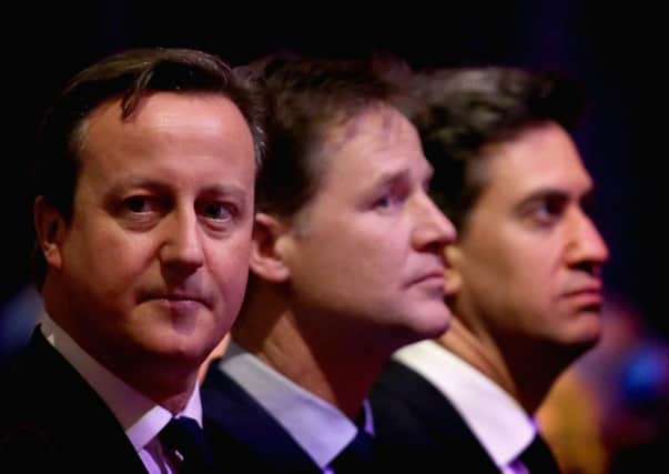 The General Election will see  the three traditional parties looking over their shoulders as younger parties vie for their vote share. Picture: Getty