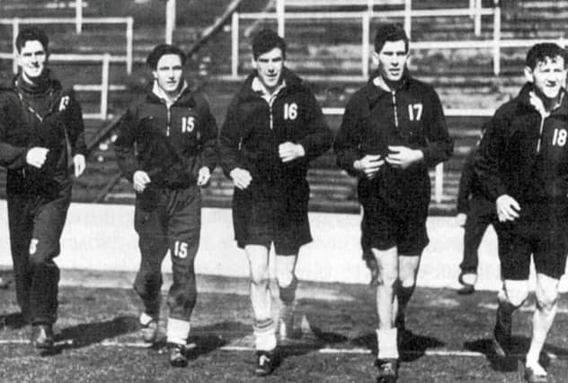 Smith, Johnstone, Reilly, Turnbull, Ormond - Hibernian's famous forward line. Picture: TSPL