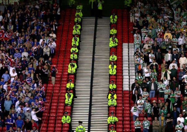 Keeping rival fans apart will be a key part of policing measures when Celtic and Rangers meet at Hampden Park on Sunday. Picture: Neil Hanna