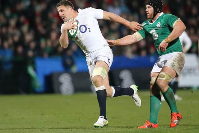 Sam Burgess eludes Irelands Sean OBrien but the Bath man was largely a peripheral figure. Picture: PA