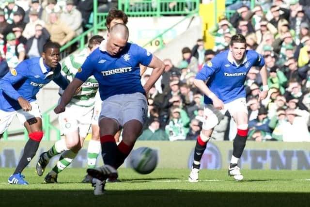 Miller scores for Rangers against Celtic from the penalty spot in October 2010. Picture: SNS