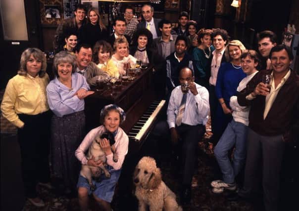 The cast of EastEnders in 1985, the year of its launch. Picture: BBC