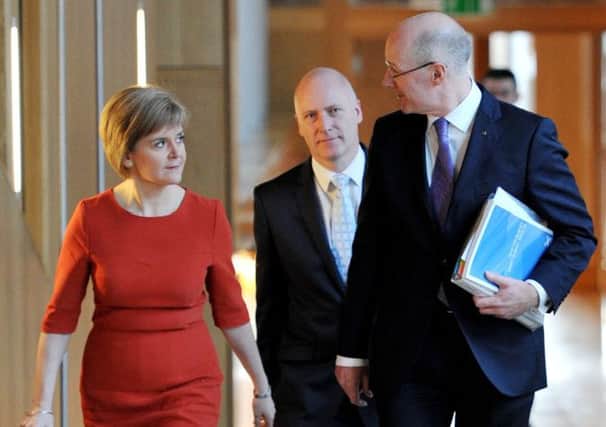 John Swinney, right, was speaking ahead of the Budget vote this week. Picture: Ian Rutherford