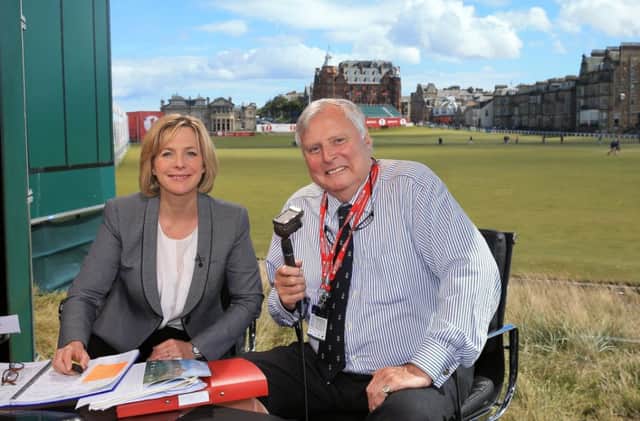 The commentary of the BBCs voice of golf, Peter Alliss, with presenter Hazel Irvine. Picture: Getty