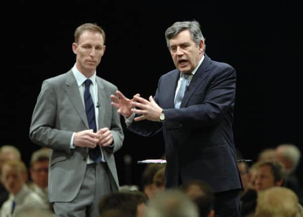 Gordon Brown, right, and Jim Murphy will promise the vow made. Picture: Ian Rutherford
