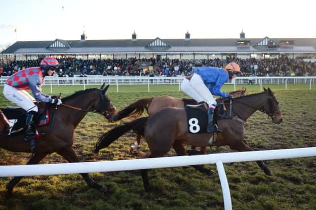 Current Event, left, finished strongly to secure an impressive victory at Musselburgh yesterday. Picture: Neil Hanna