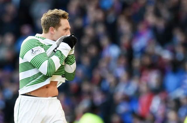 Celtic's Kris Commons celebrates his goal. Picture: SNS