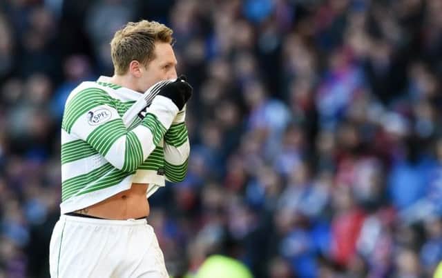 Celtic's Kris Commons celebrates his goal. Picture: SNS