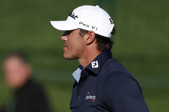 Brooks Koepka, 24, pumps his fist after winning the Phoenix Open. Picture: AP