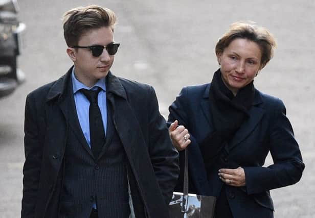 Marina Litvinenko arrives at the inquiry, where she told of her husbands consulting work. Picture: Getty