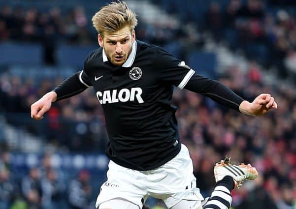 Stuart Armstrong in action for Dundee United in their League Cup semifinal win over Aberdeen. Picture: SNS