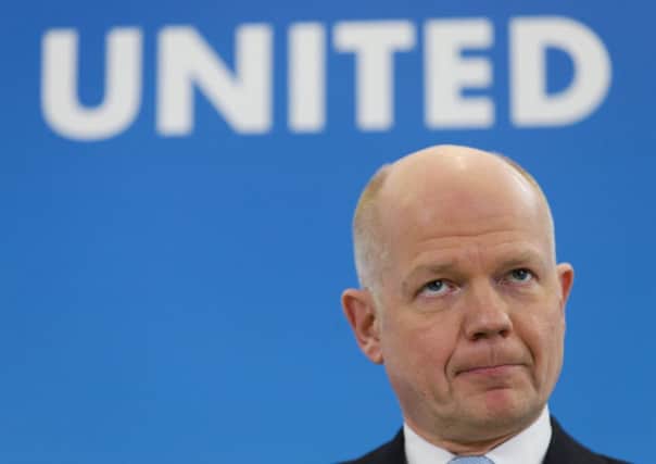William Hague: Evel proposal. Picture: Getty